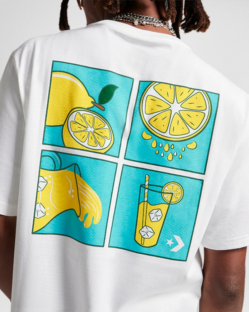 Converse How-To Lemonade T-Shirt Blancas | 948-NQXFZR