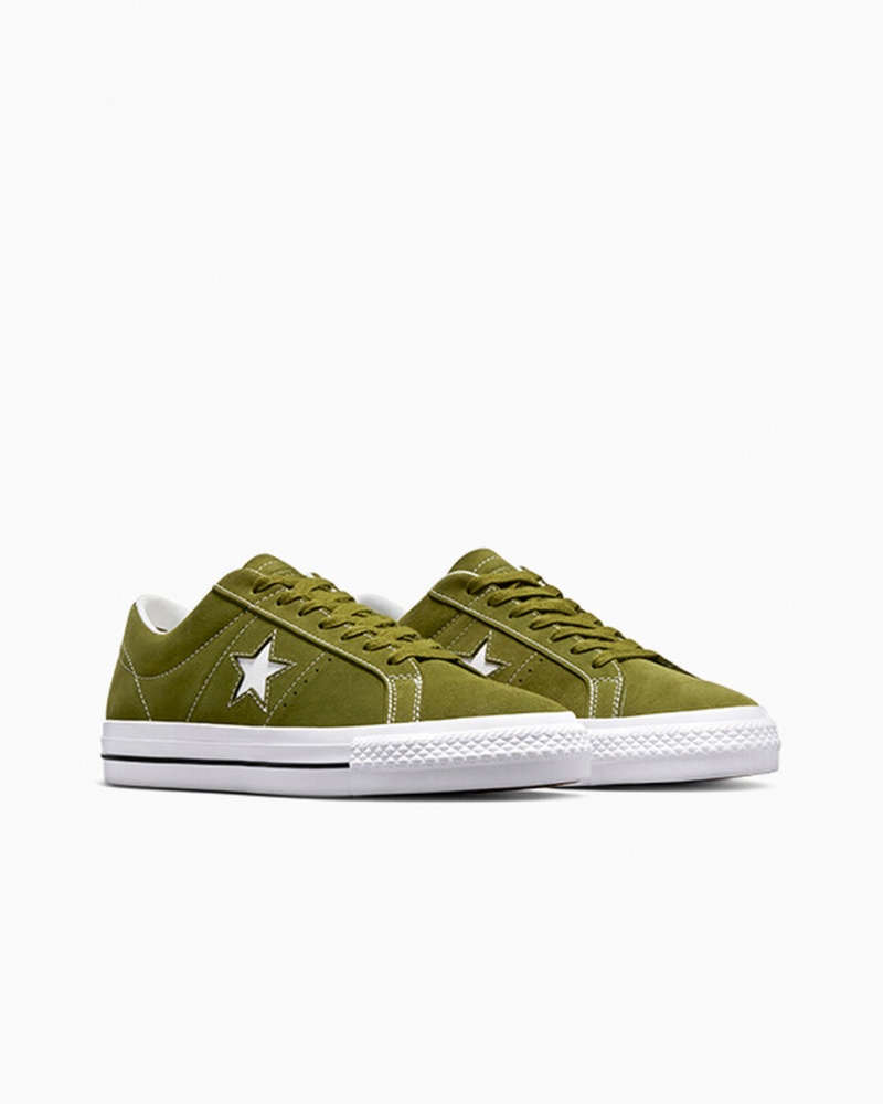 Converse One Star Pro Verde Blancas Negras | 908-ZRFEYX