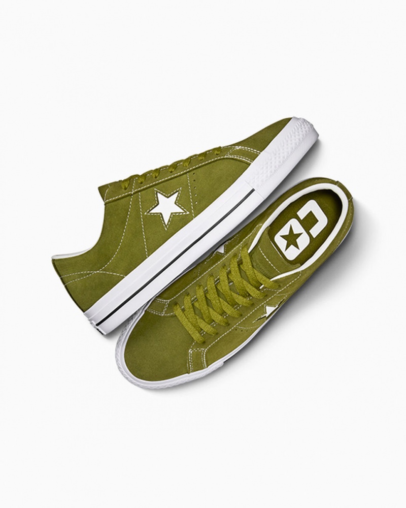 Converse One Star Pro Verde Blancas Negras | 908-ZRFEYX