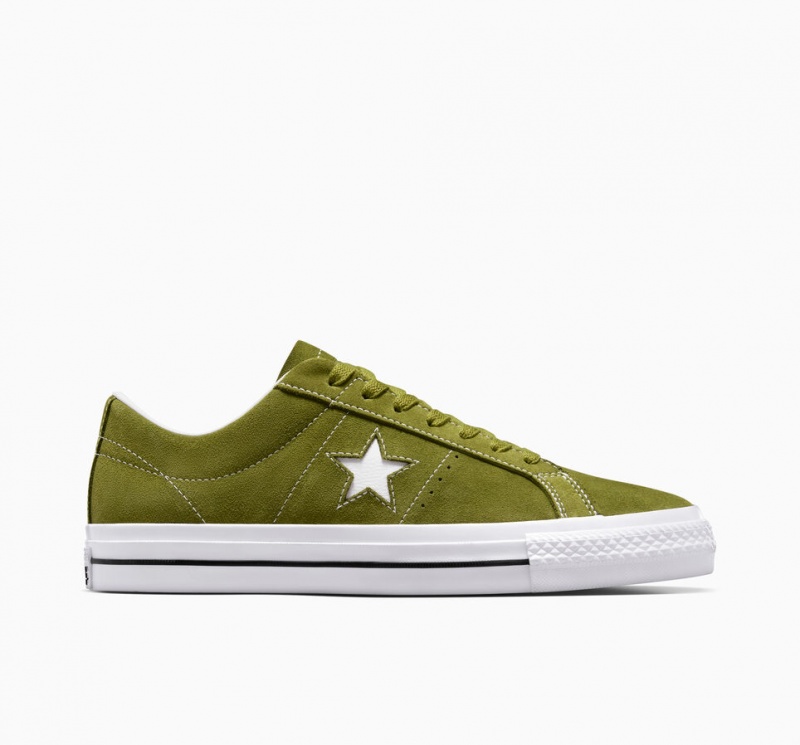 Converse One Star Pro Verde Blancas Negras | 908-ZRFEYX