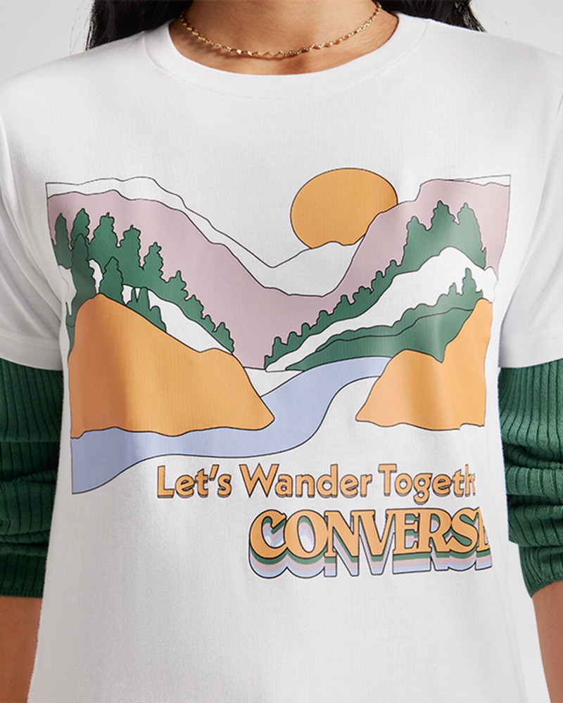 Converse Outdoor Art T-Shirt Blancas | 642-EXFQGM