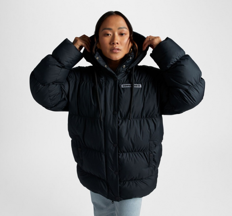 Converse Oversized Super Puffer Jacket Negras | 032-ODJNLF