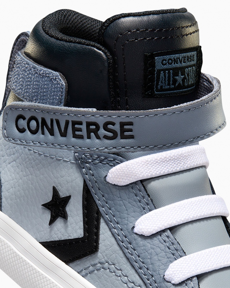 Converse Pro Blaze Correa Cuero Plateadas Negras Blancas | 549-HCBPLZ