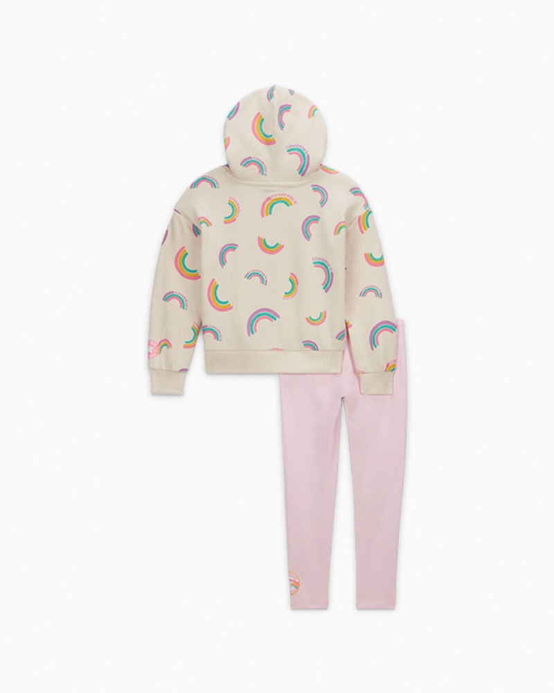 Converse Rainbow Hoodie & Leggings Set Rosas | 786-SFYPTN