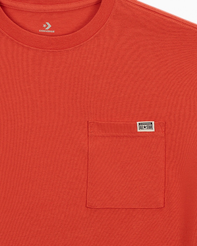 Converse Relaxed Chest Pocket T-Shirt Nomadic Rust | 046-LDQWMH