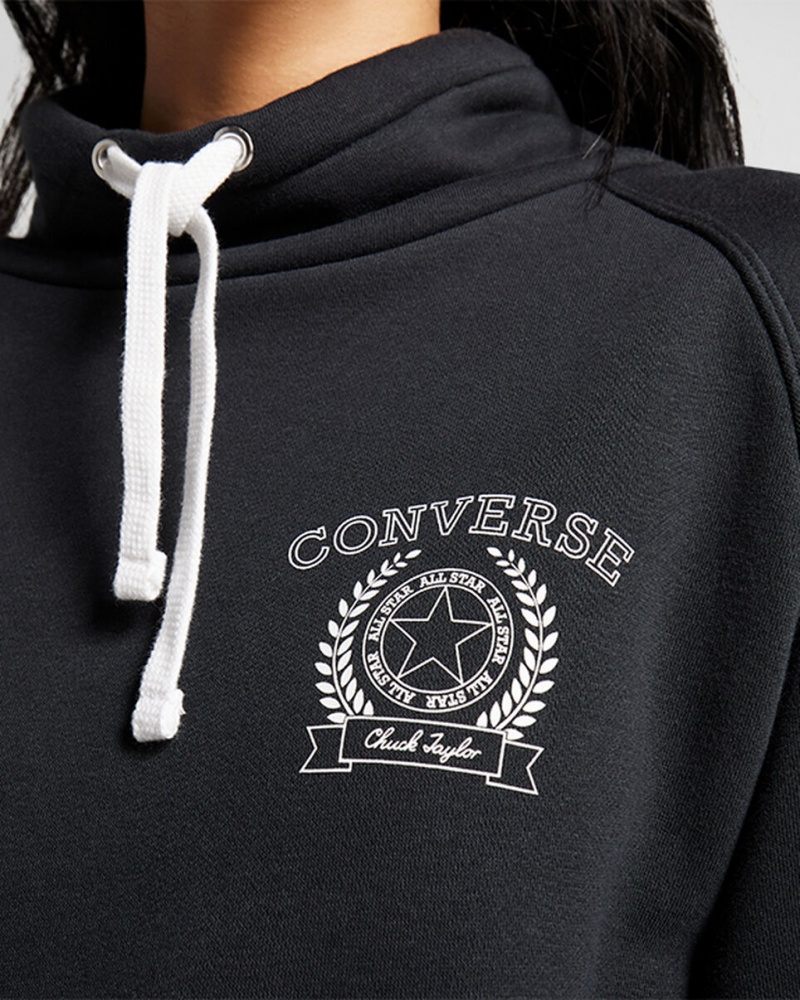 Converse Retro Chuck Taylor Mock Neck Pullover Negras | 067-QZNXVS