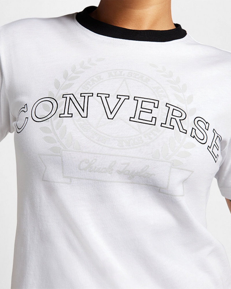 Converse Retro Chuck Taylor T-Shirt Blancas | 573-OEGKPT