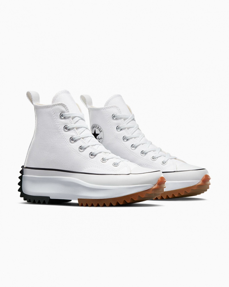 Converse Run Star Hike Plataforma Blancas Negras | 471-NUOEAS