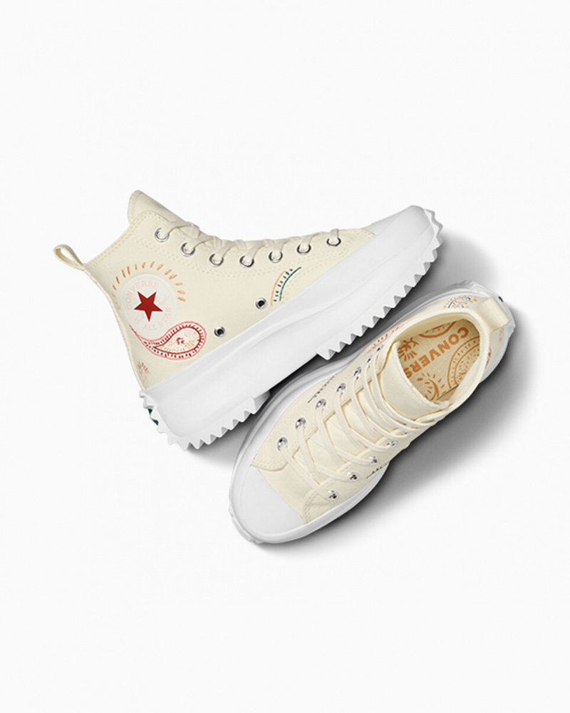 Converse Run Star Hike Plataforma Crafted Rojas Blancas | 598-LPZKVG