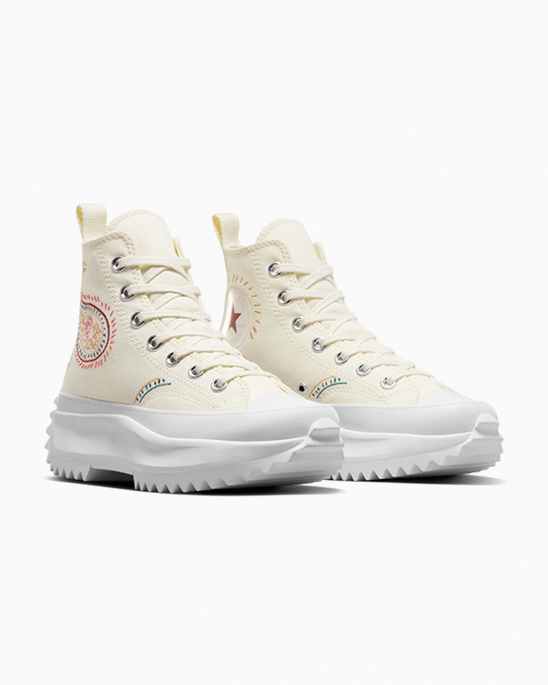 Converse Run Star Hike Plataforma Crafted Rojas Blancas | 841-ZVDNGO