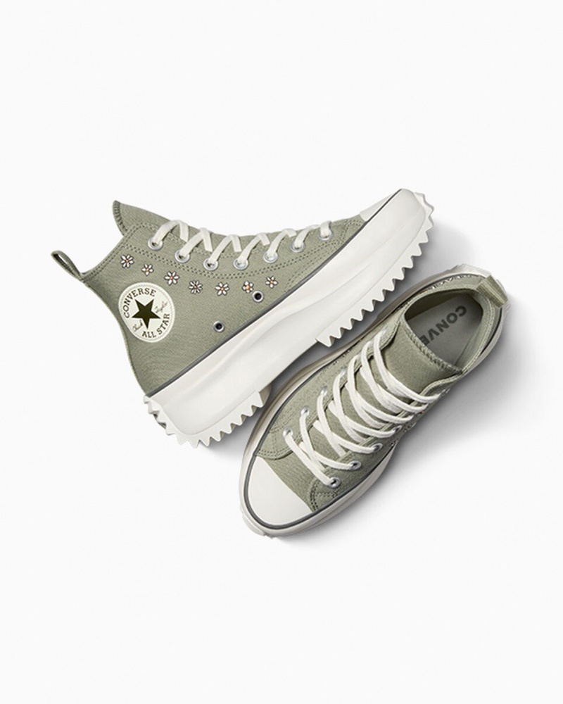 Converse Run Star Hike Plataforma Embroidery Verde Menta | 380-HXVUKP