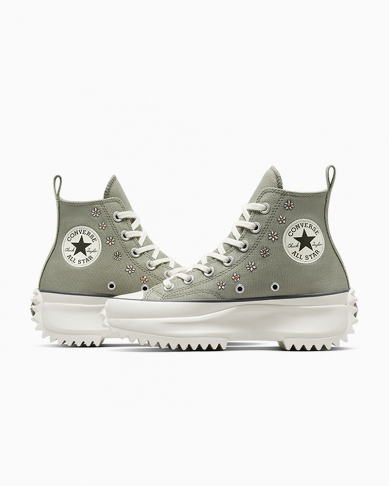 Converse Run Star Hike Plataforma Embroidery Verde Menta | 380-HXVUKP