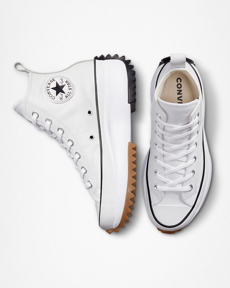 Converse Run Star Hike Plataforma Foundational Cuero Blancas Negras | 416-LENCHA