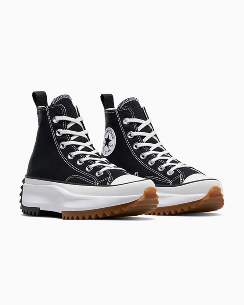 Converse Run Star Hike Plataforma Negras Blancas | 573-QUVCZP