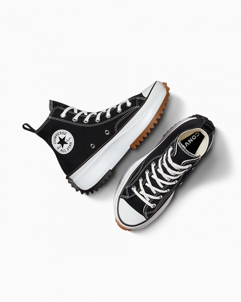 Converse Run Star Hike Plataforma Negras Blancas | 573-QUVCZP