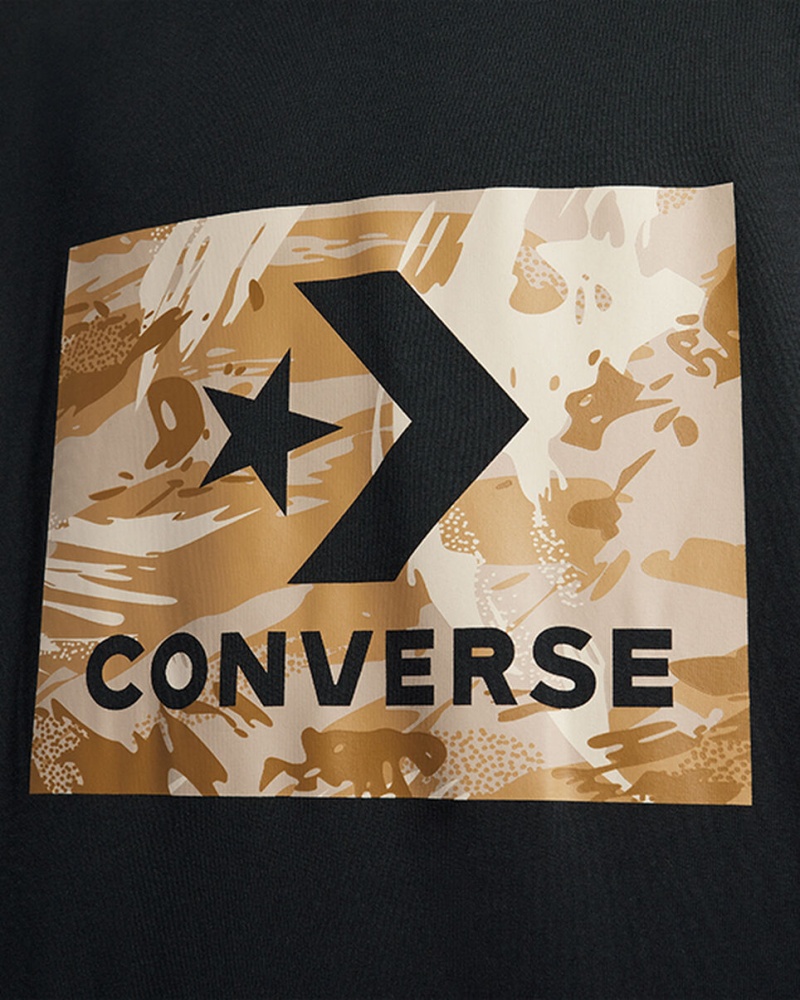 Converse Star Chevron Camo T-Shirt Negras | 803-XEWJRK