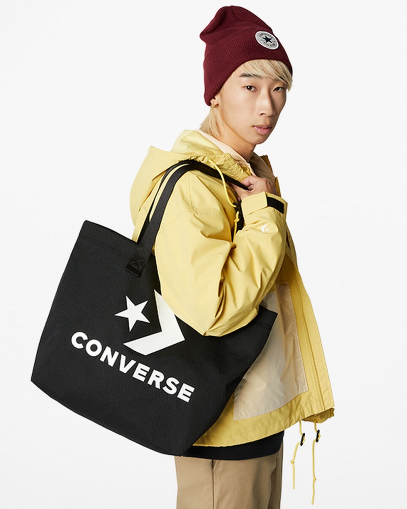 Converse Star Chevron Tote Negras Blancas | 158-XWUMDR