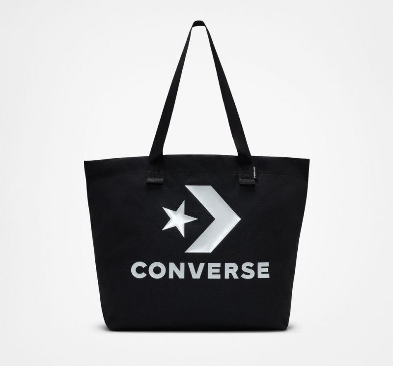 Converse Star Chevron Tote Negras Blancas | 158-XWUMDR