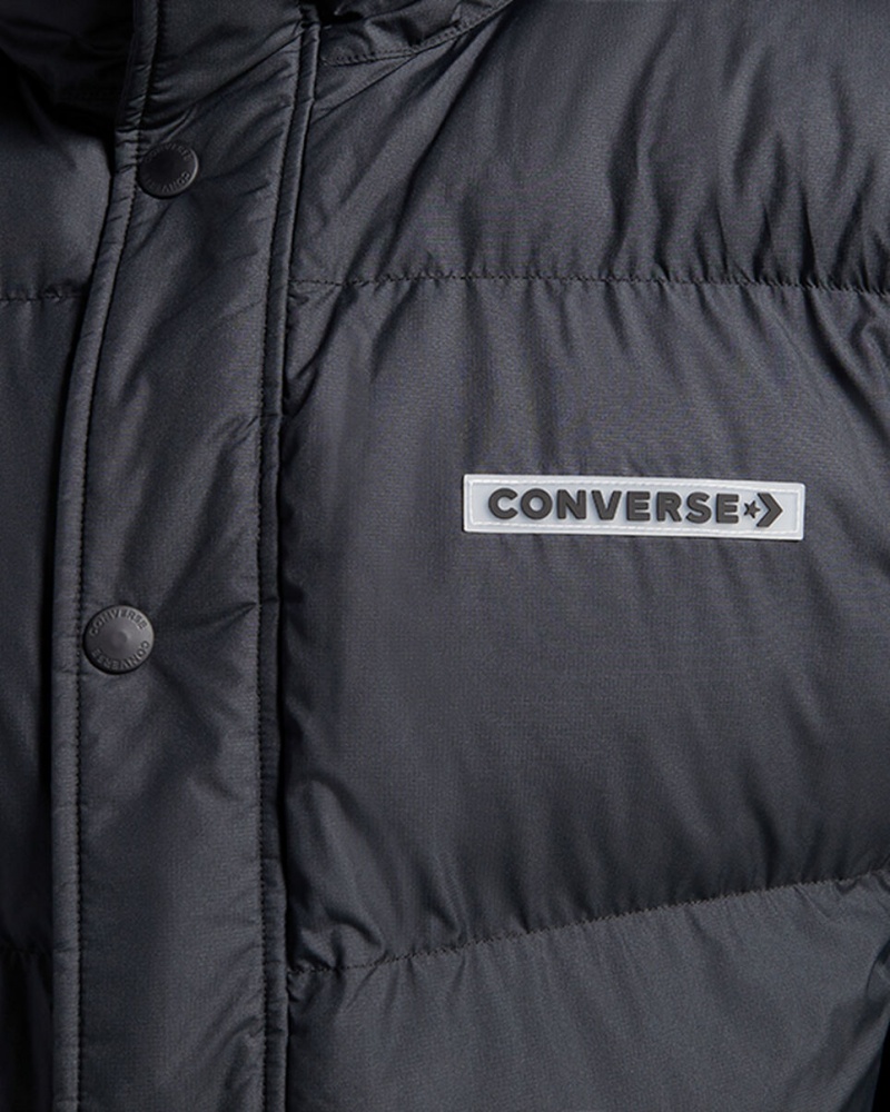 Converse Super Puffer Acolchado Jacket Negras | 932-YBWJTR