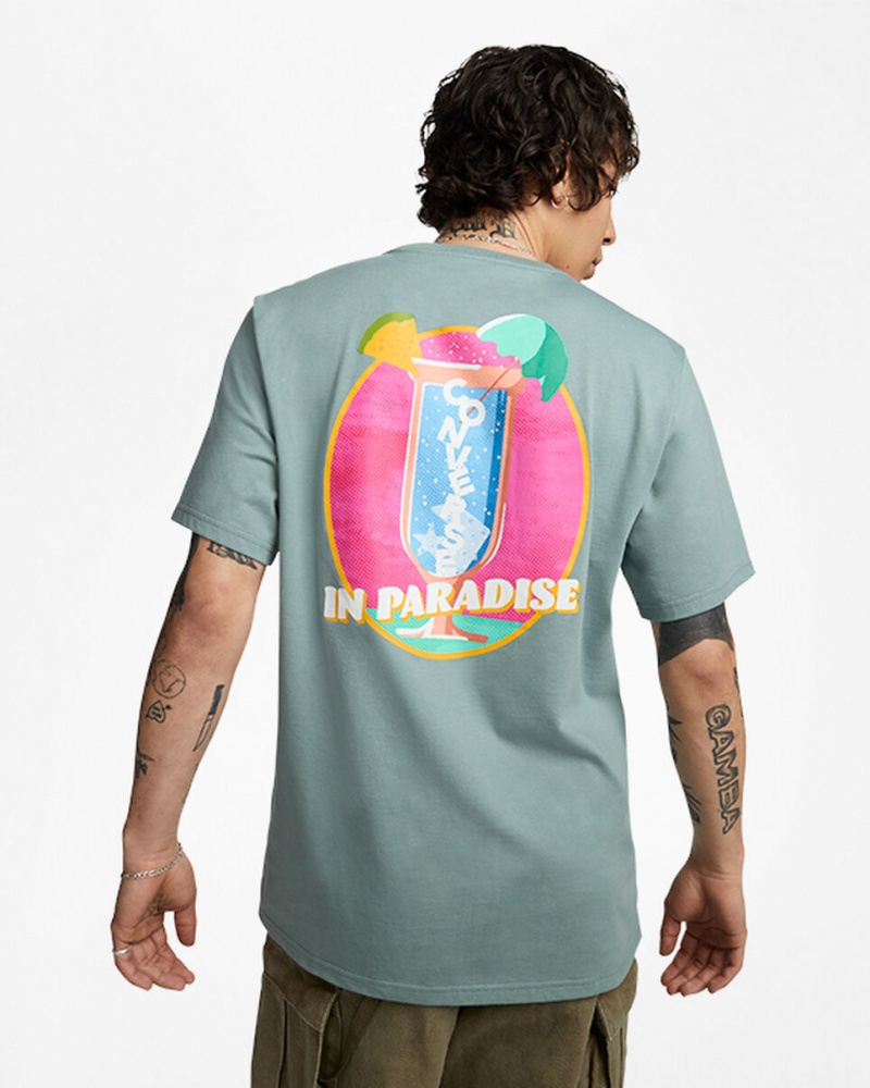 Converse Tropical Drink T-Shirt Gris | 065-PNCZUX