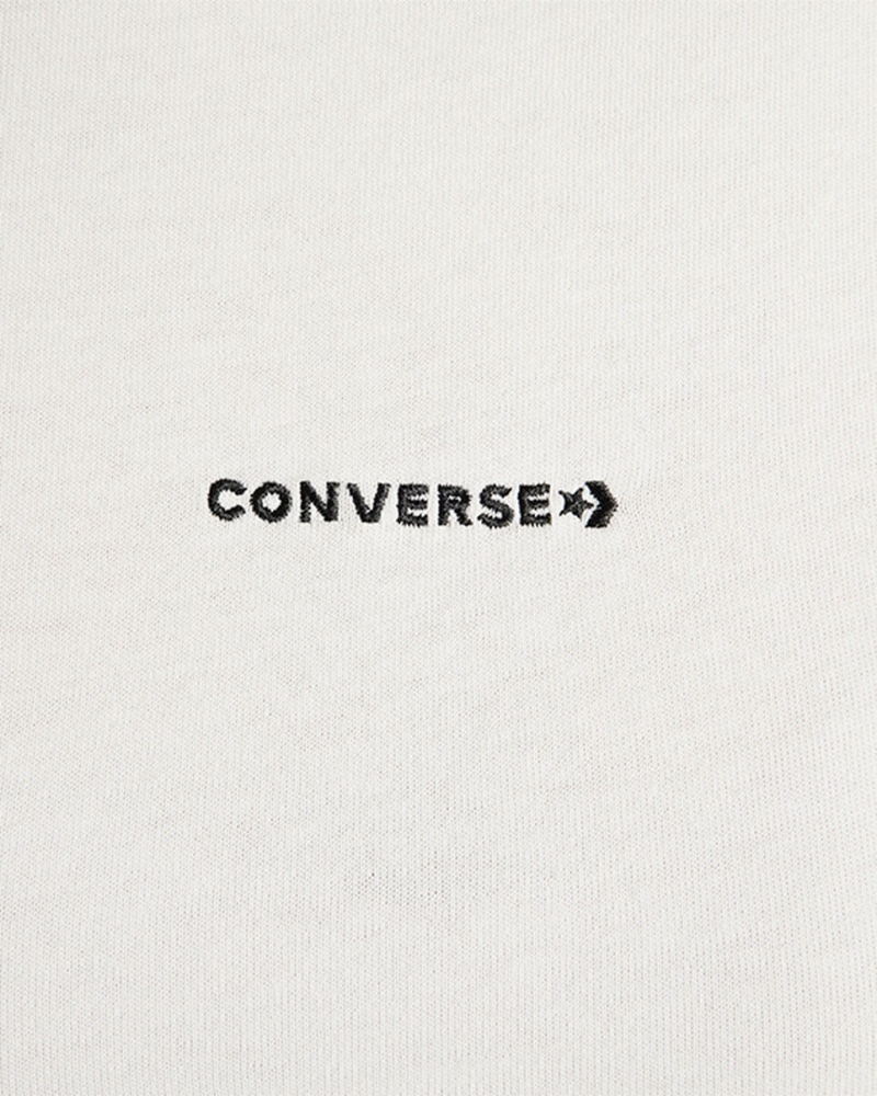 Converse Wordmark Corta Sleeve Top Egret | 320-HXVMTF