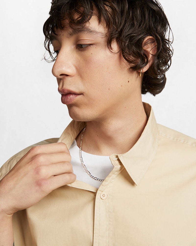 Converse Woven Cargo Shirt Oatmilk | 564-DWUYSG